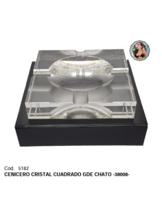 DE CRISTAL CUADRADO GRANDE CHATO  -38008-