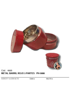 METAL BARRIL ROJO 3P PH-5888