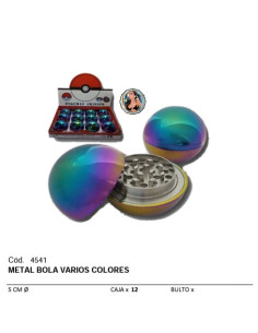 METAL BOLA VARIOS COLORES 3P  X-007