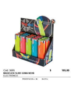 SLIDE GOMA NEON x 1 electrónico (5 colores)