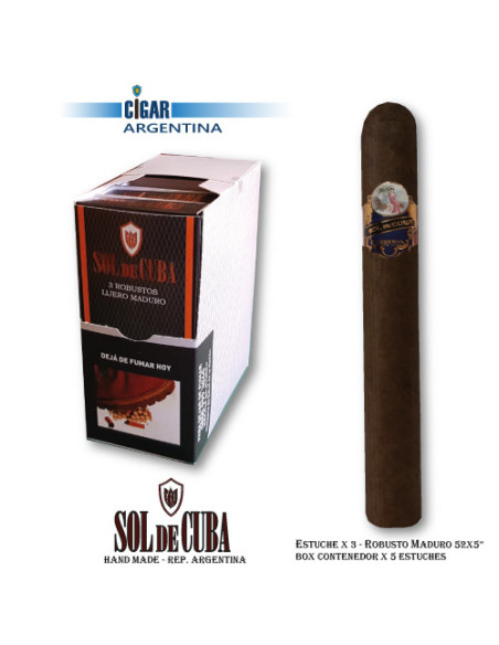 SOL DE CUBA RESERVA MADURO - ROBUSTO Box x3