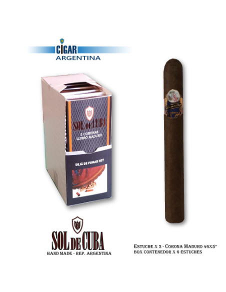 SOL DE CUBA RESERVA MADURO - CORONA Box x3